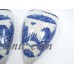 Vintage Pair of Blue & White Willow Oriental Scene Wall Pockets   332522542077